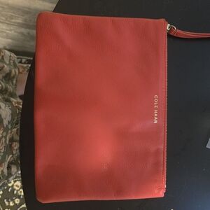 Cole Haan Red Leather Clutch